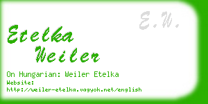 etelka weiler business card